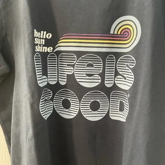 Life is Good Navy T-Shirt - Picture 4 of 4